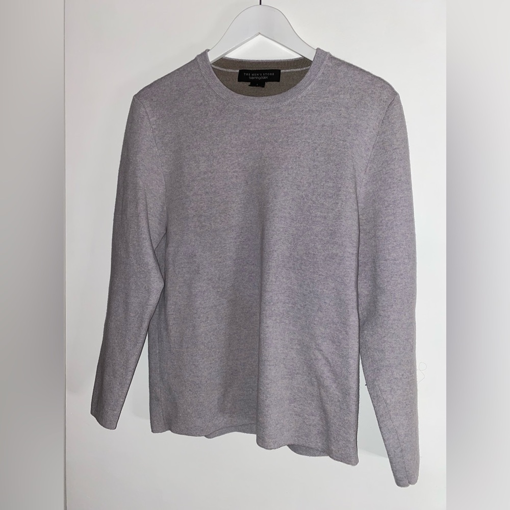 Wool Bloomingdale's The Men’s Store Sweater Size L 97% merino neutral classic